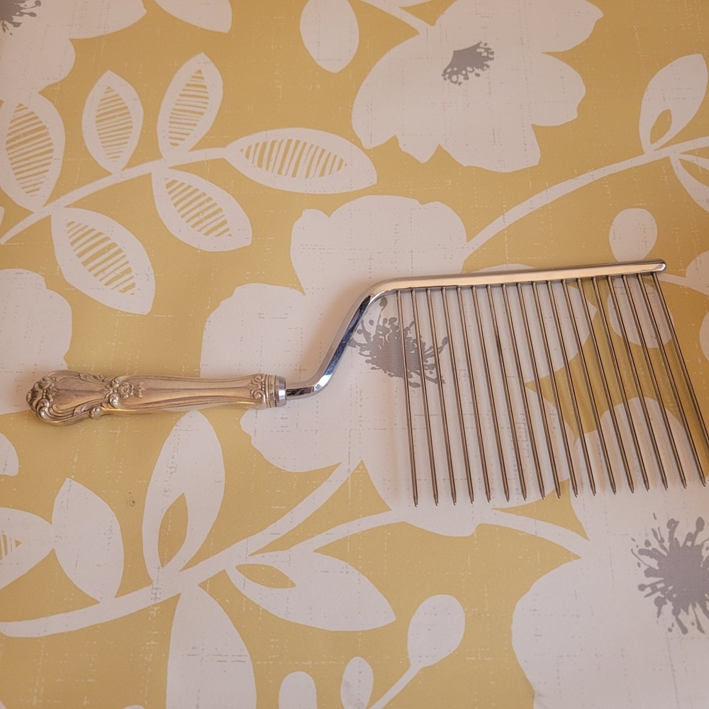Vintage Cake Breaker, WEB Sterling - Sterling Handle w/Stainless Prongs - 10.5"